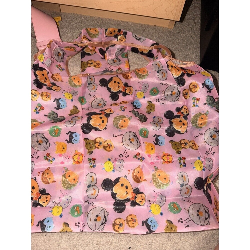 Disney Japan Minnie Mickey Mouse Tsum Tsum reusable eco tote bag Travel Fold-up